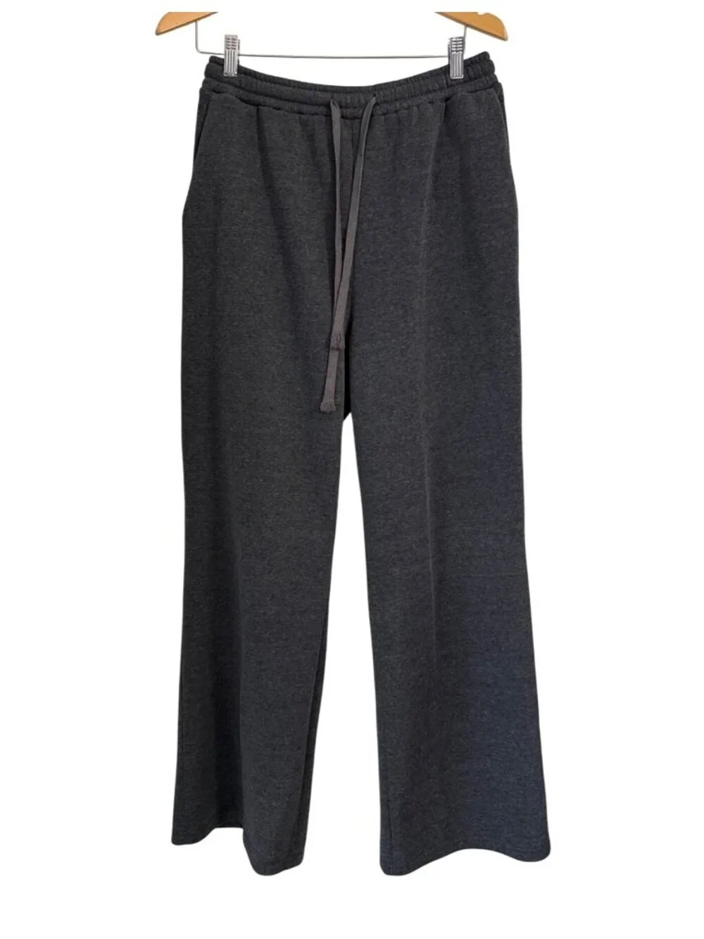 Dark Gray Drawstring Sweatpants XXXL 95% Polyester 5% Elastane Relaxed Fit Loung